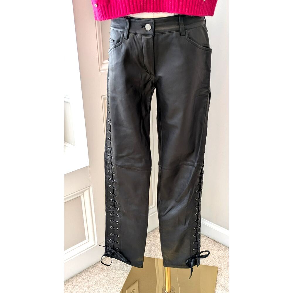 Isabel Marant for H&M Black Lamb Napa Lace Up Pants